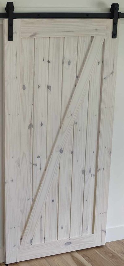 Custom white wash door